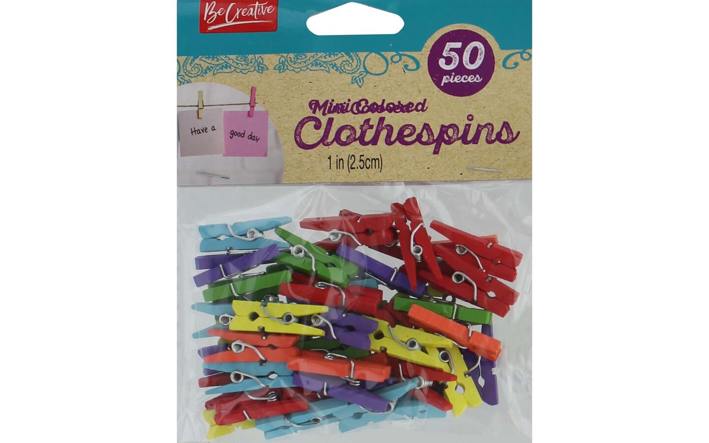 Leisure Arts Clothespins Wood 1 Mini Astd 50pc