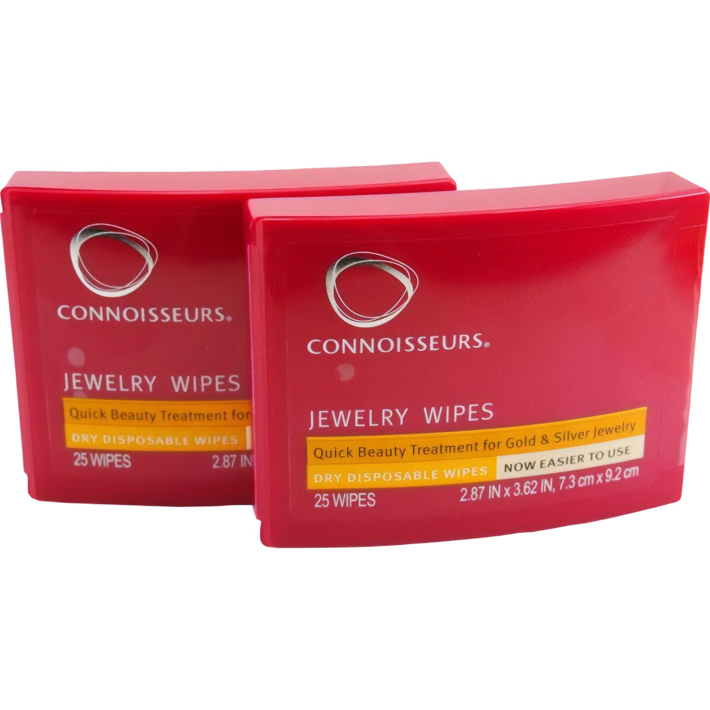Connoisseurs Jewelers Jewelry Cleaning Cleaner Wipes Two Containers of 25