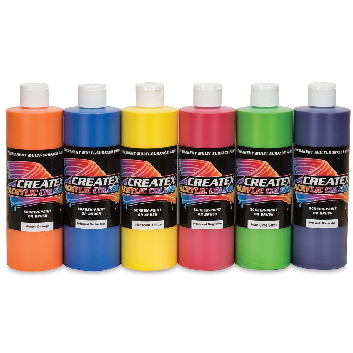 Createx Acrylic Paints - Set of 6, Pearl and Iridescent Colors, Pints