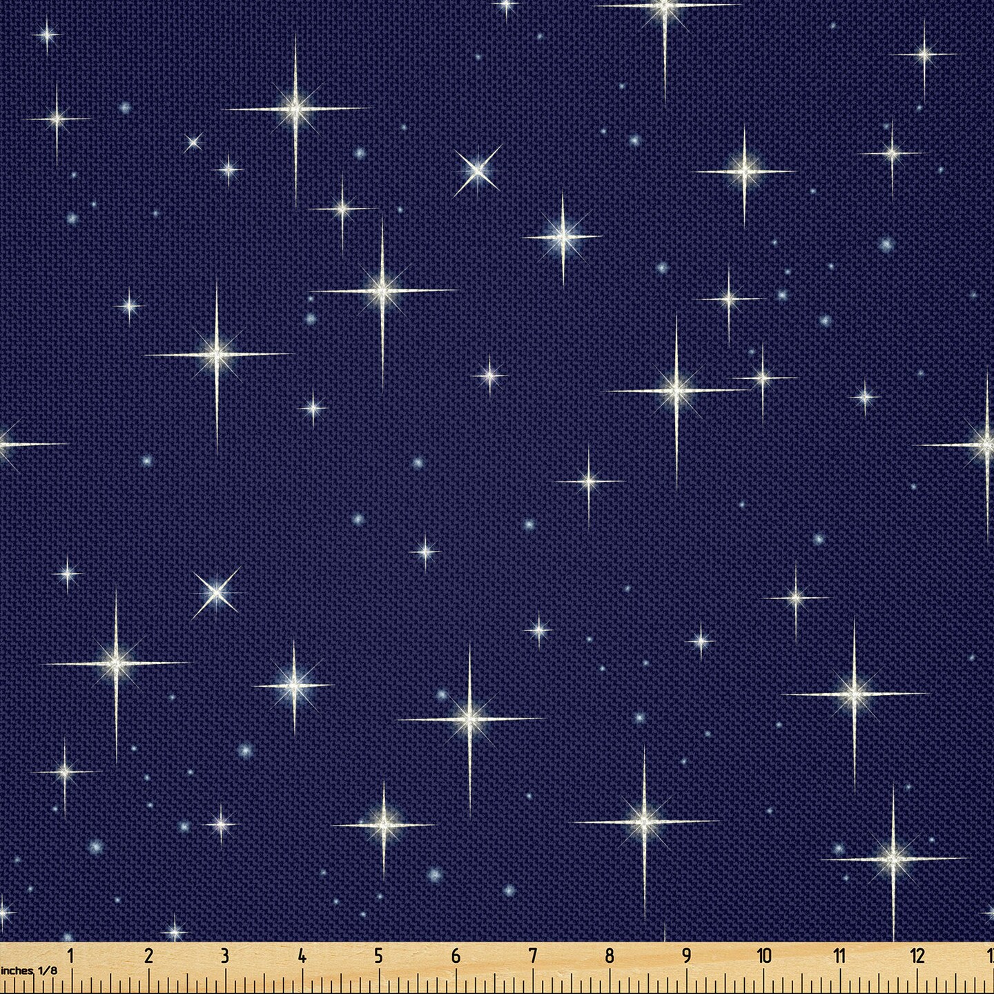 Ambesonne Space Fabric by The Yard, Night Sky Stars Romantic