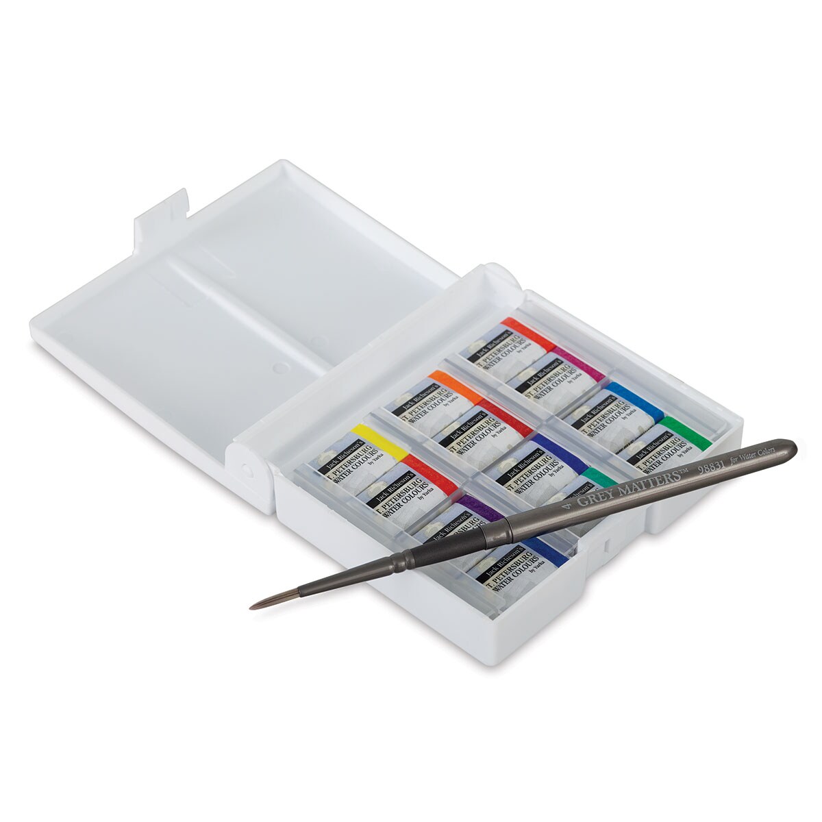 Yarka St. Petersburg Professional Watercolor - High Chroma Set of 12 w/FREE brush