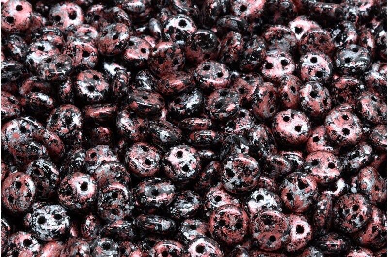 Czech 6mm Pressed Glass Lentil Beads - Black (50pc) AL03