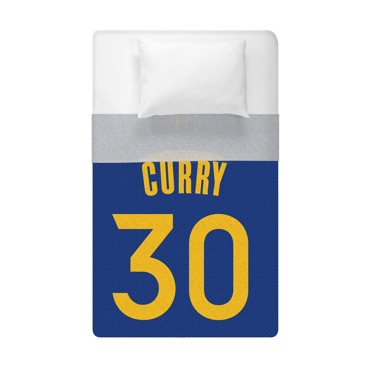 Sleep Squad Golden State Warriors Stephen Curry 60&#x201D; x 80&#x201D; Raschel Plush Jersey Basketball Blanket