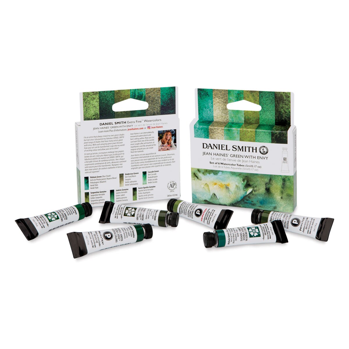 Daniel Smith Extra Fine Watercolor - Set of 6, Jean Haines&#x27; Green With Envy, 5 ml Tubes