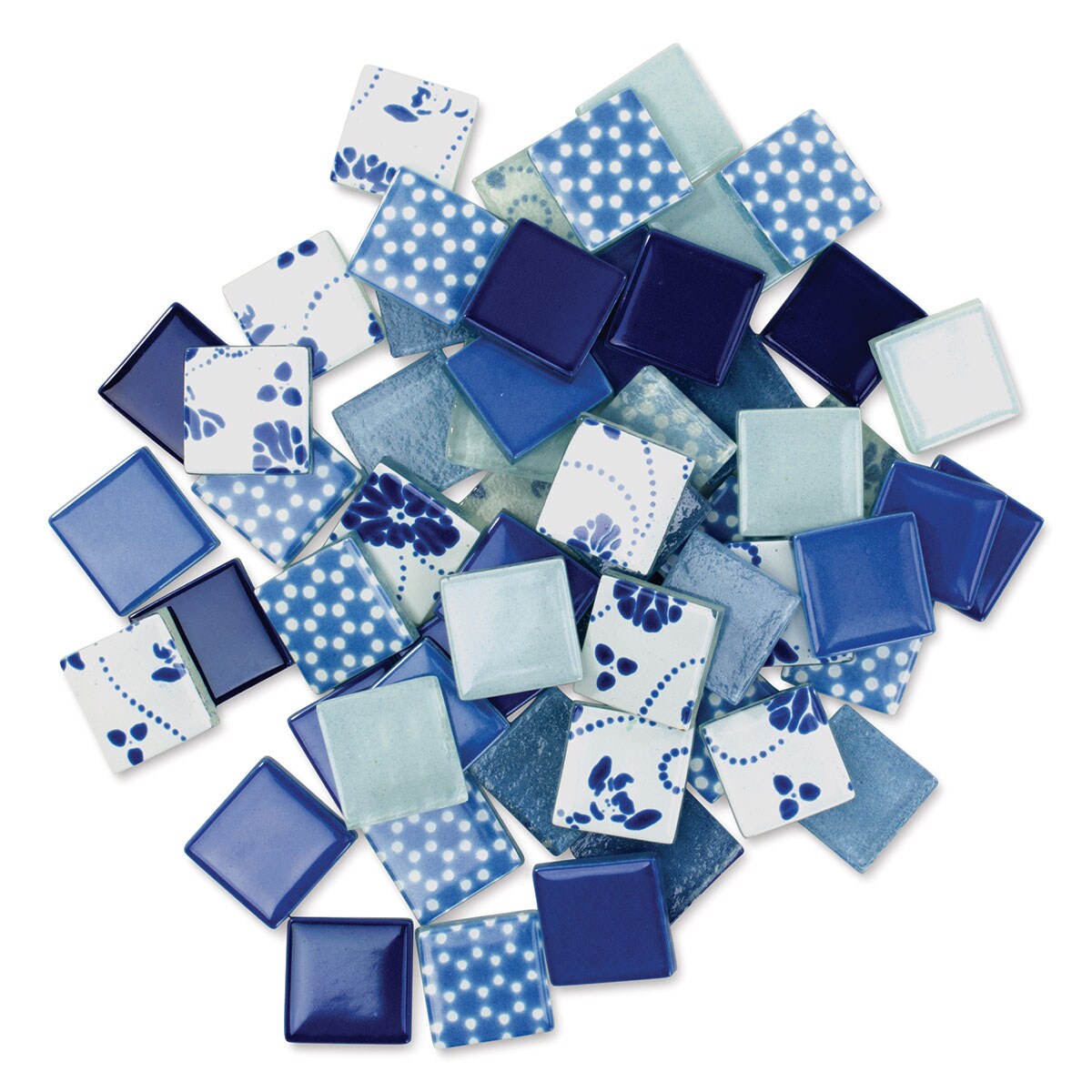 Mosaic Mercantile Patchwork Tiles - Royal/Ocean Blue, 3 lb