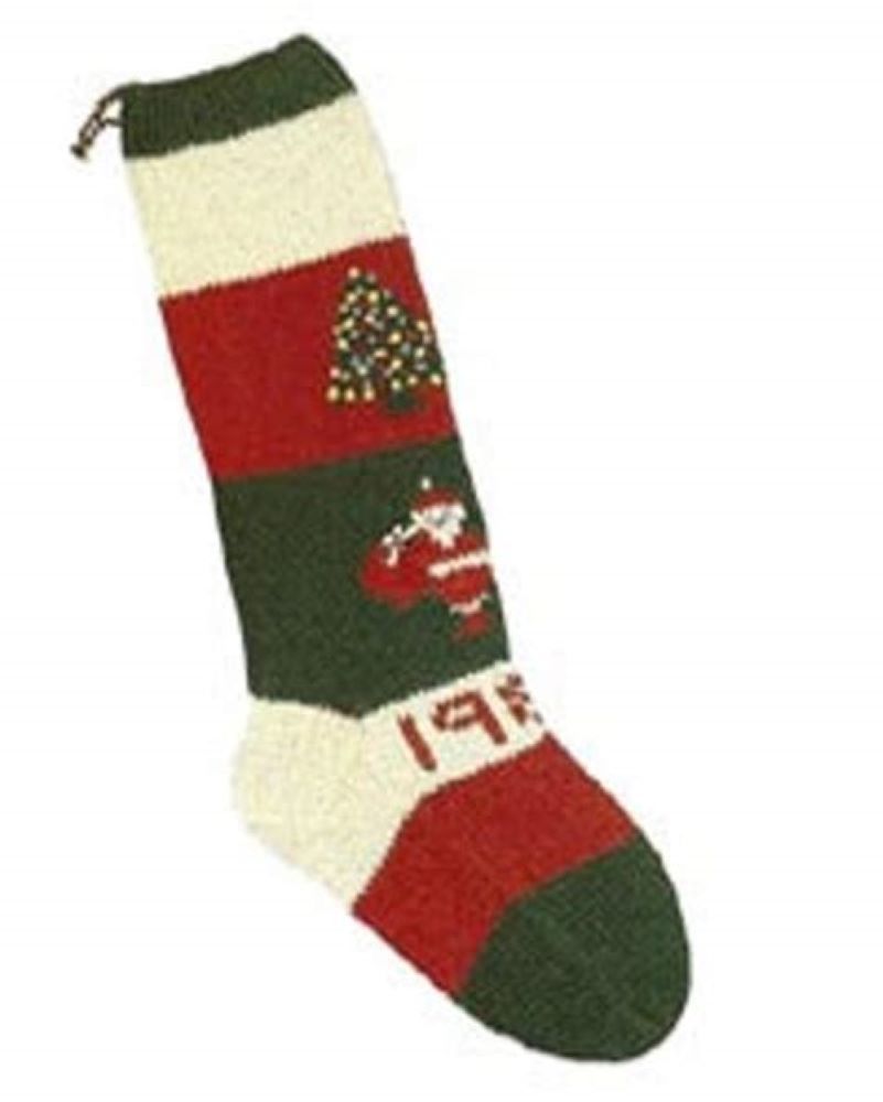 Candide Wool Yarn Christmas Stocking Knitting Kit (32 - Santa and Tree Original)