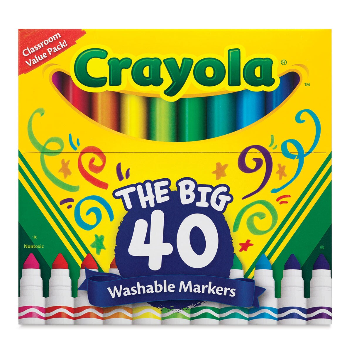 Crayola Ultra-Clean Washable Marker Set - Fine Tip, Set of 40