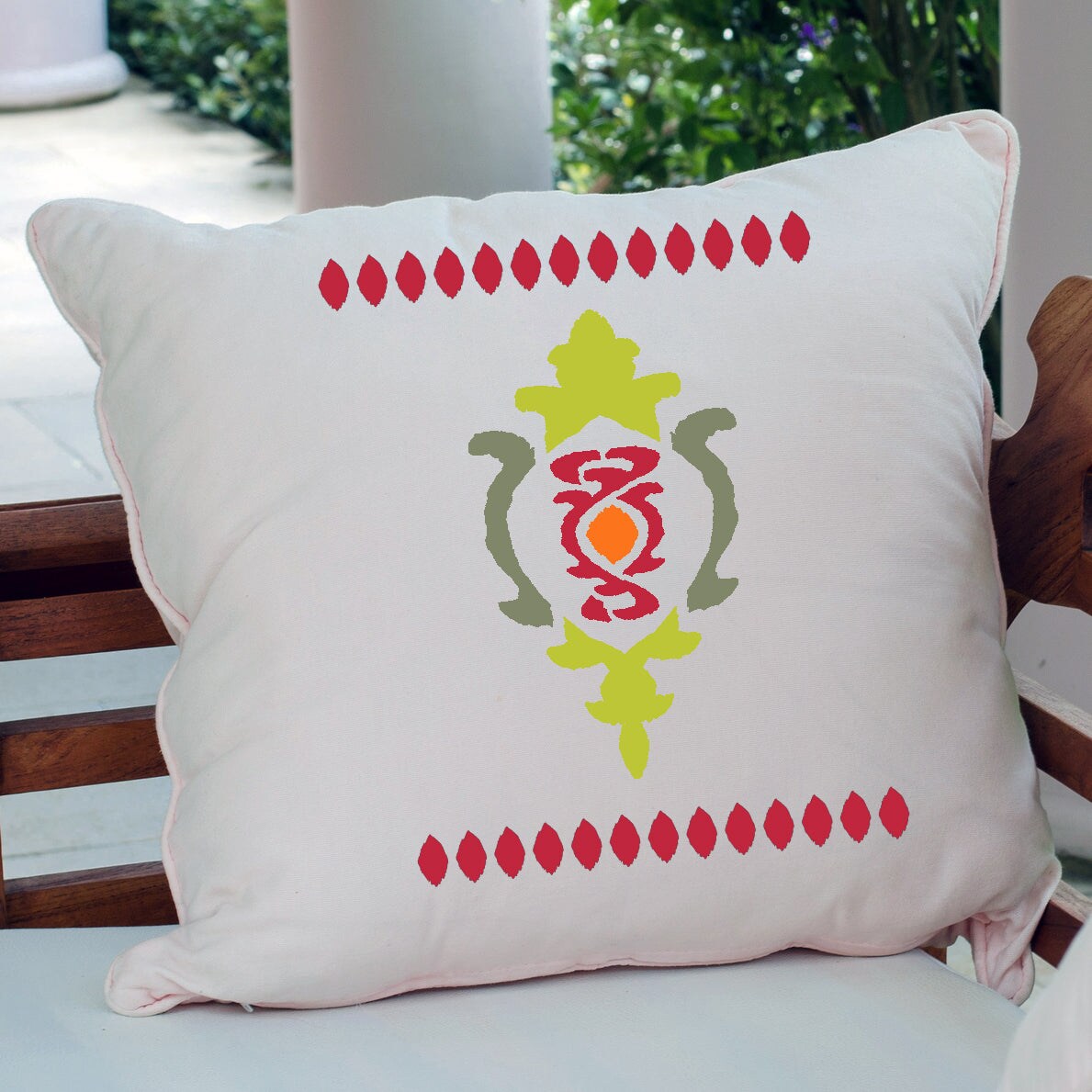 Ikat Furniture Stencil