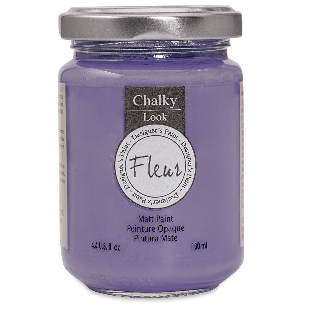 Fleur Chalky Look Paint - Purple Rain, 4.4 oz jar