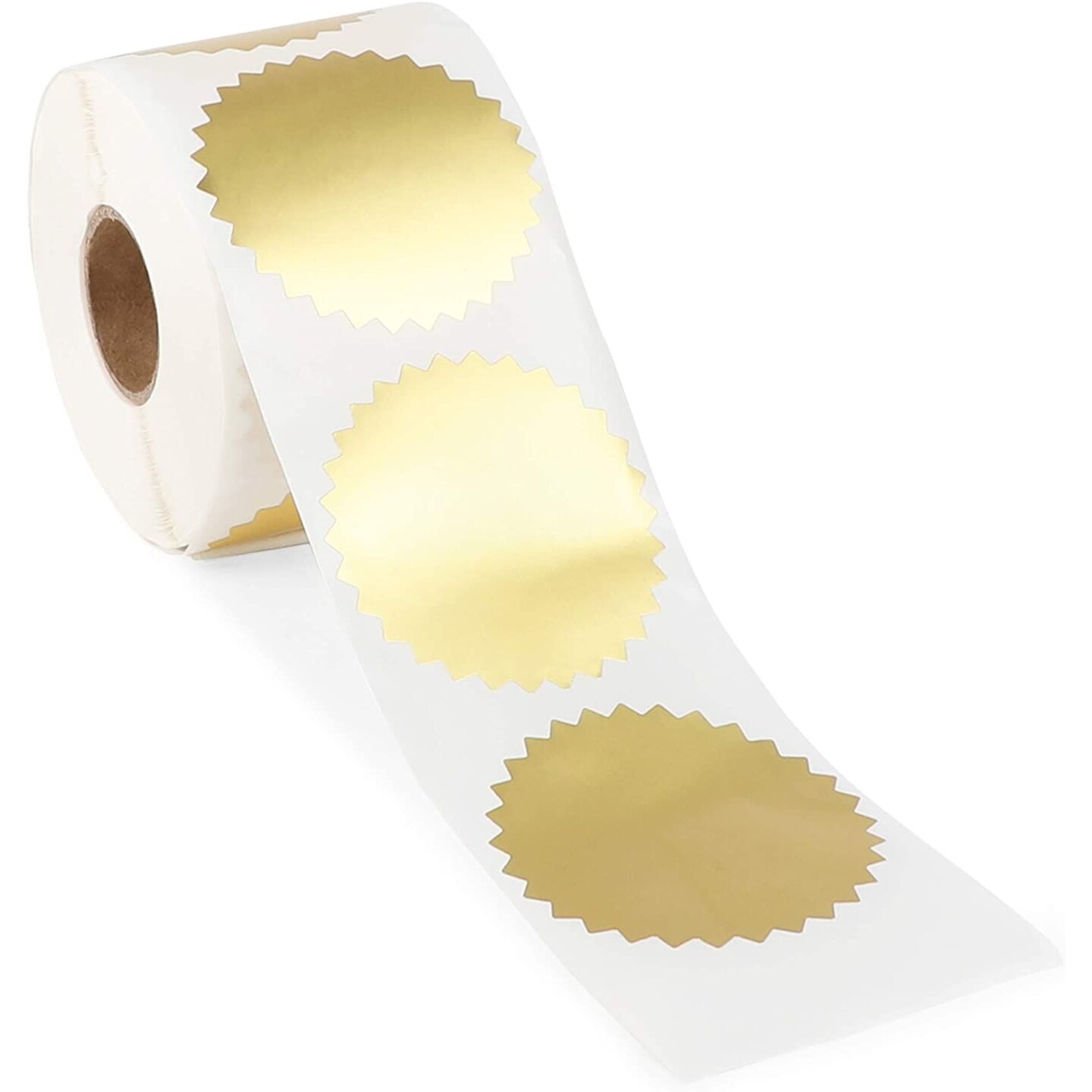 Round Gold Mailing Label Stickers Roll, Envelope Seal (2 in, 500 Pieces)