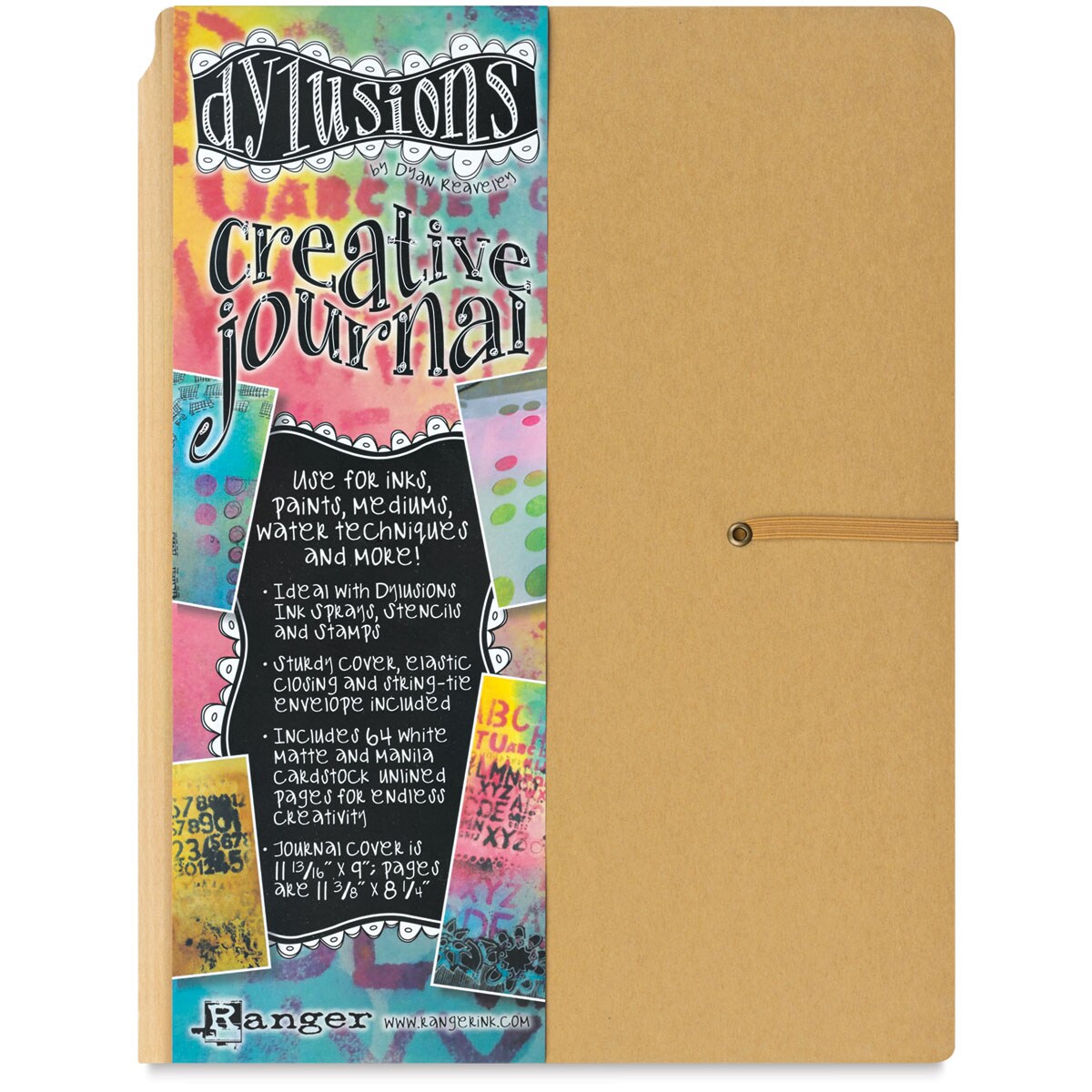 Ranger Dylusions Creative Journal - 11-3/8 x 8-1/4, 128 pages