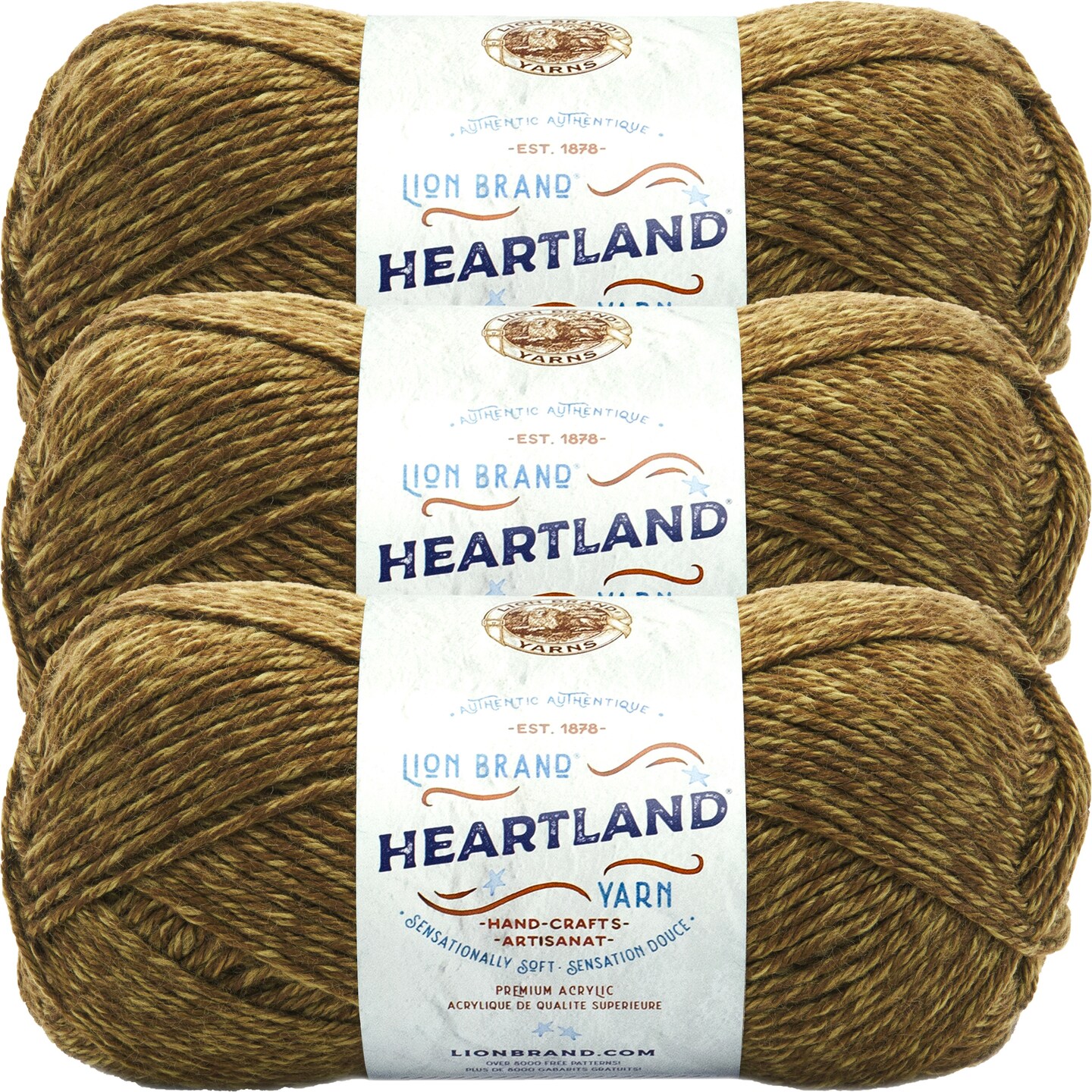 (3 Pack) Lion Brand Heartland Yarn - Joshua Tree
