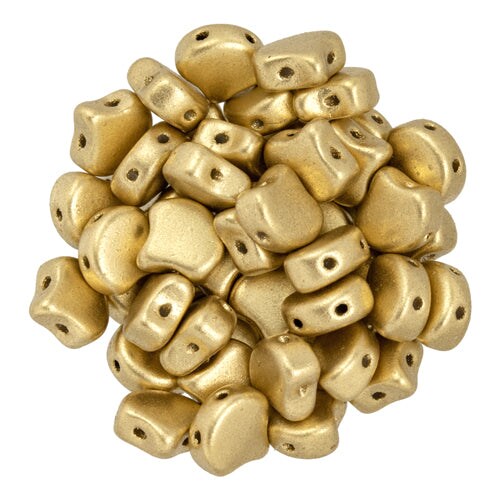 Ginko Beads, Matte Metallic Flax, 8 grams