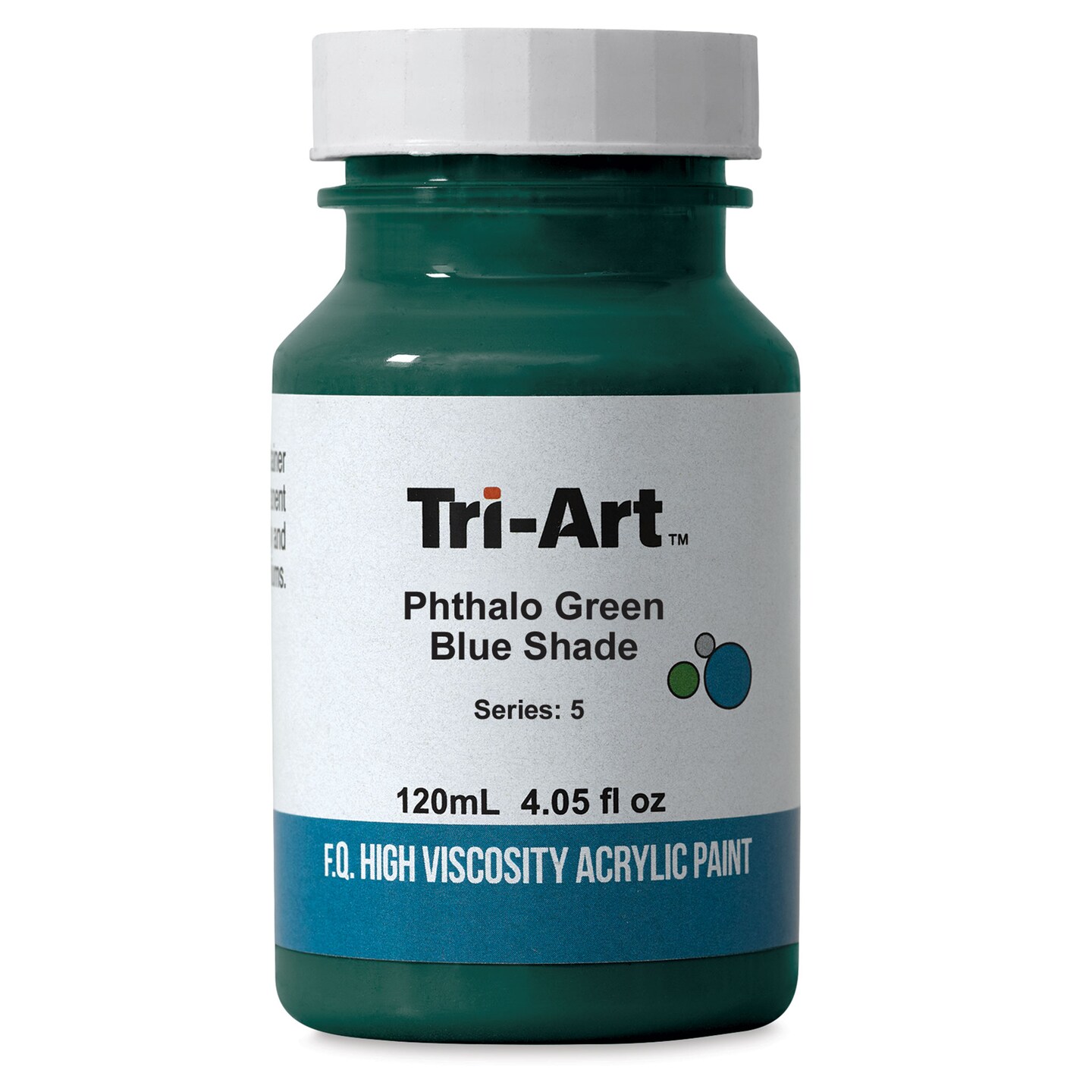 Tri-Art High Viscosity Artist Acrylic - Phthalo Green Blue Shade, 120 ml