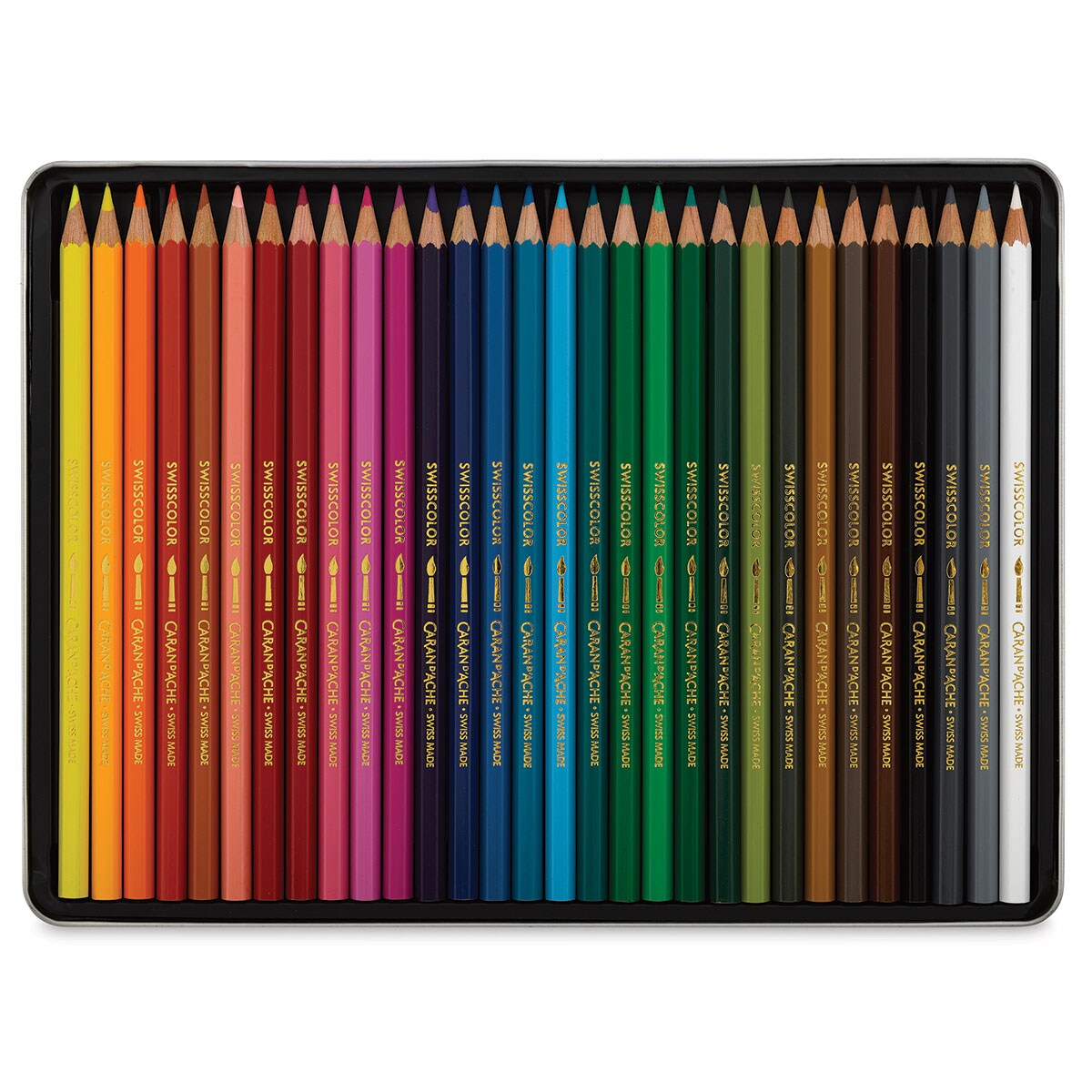 Caran d'Ache Swisscolor Water-Soluble Colored Pencils - Set of 30 ...