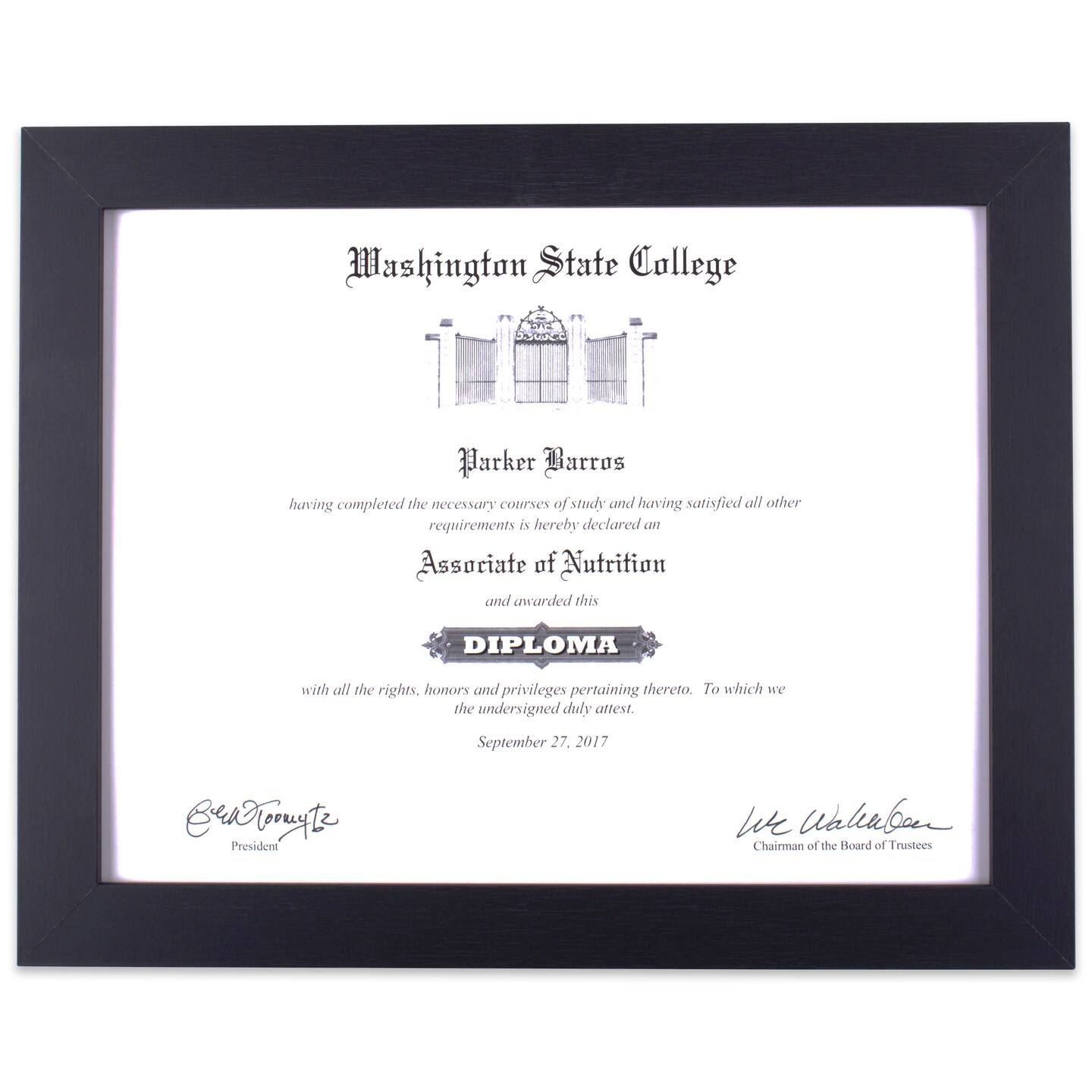 DII Black Document Frame