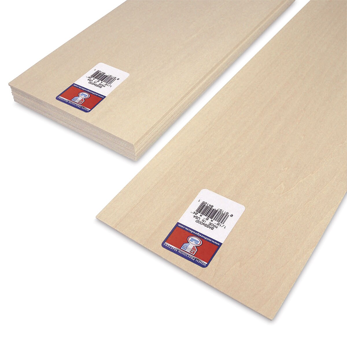 Midwest Products Genuine Basswood Sheets - 1/16&#x22; x 6&#x22; x 24&#x22;, 10 Pieces