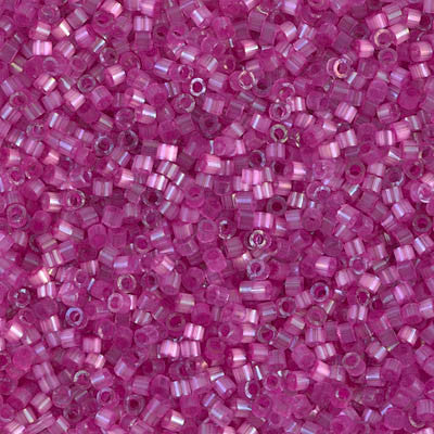 Miyuki Delica Bead 11/0, DB1808, Dyed Fuschia Silk Satin, 5 grams