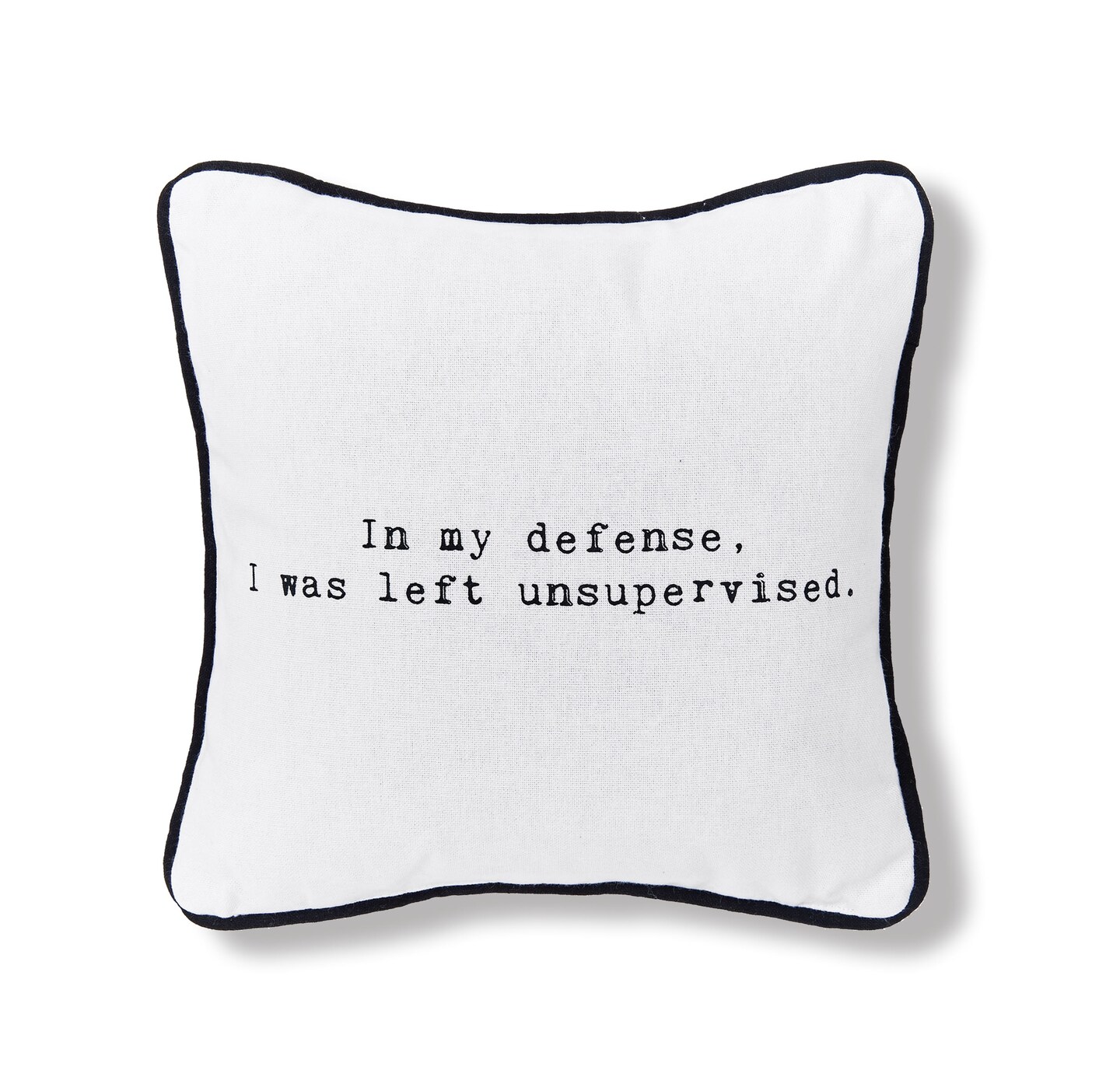 Left Unsupervised 10&#x22; x 10&#x22; Printed Small Petite Throw Pillow