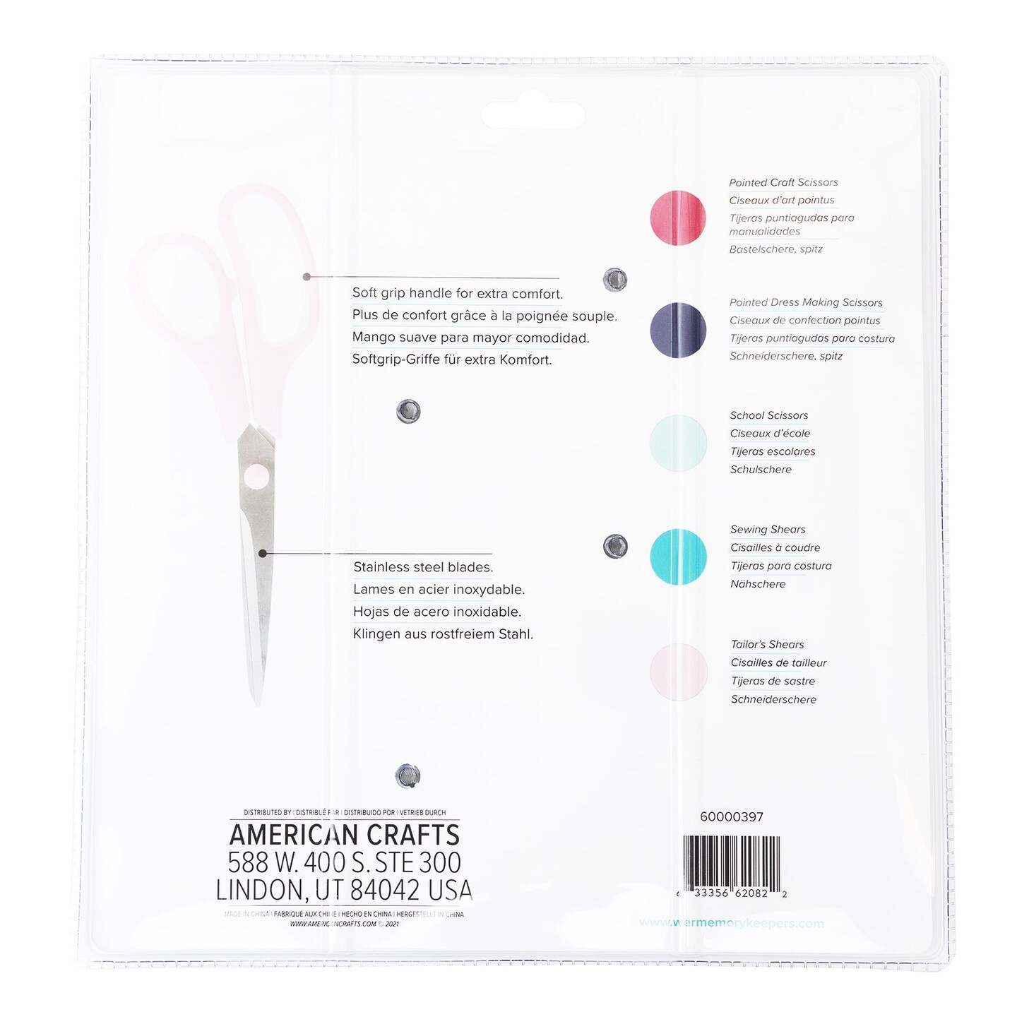 We R Memory Keepers - Scissors - Value Set - 5 Pack 60000397 By American Crafts