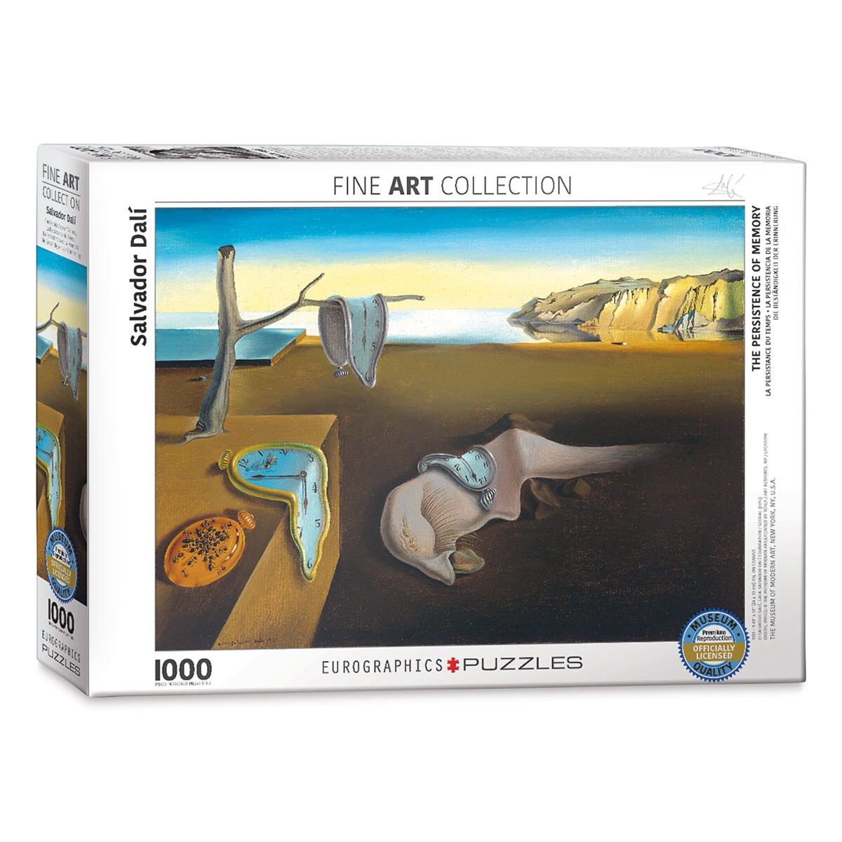 Eurographics 1,000 Piece Fine Art Puzzle - The Persistence of Memory, Salvador Dali