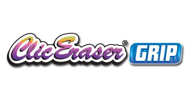 Clic Eraser Grip Retractable Eraser with Grip, Black Barrel