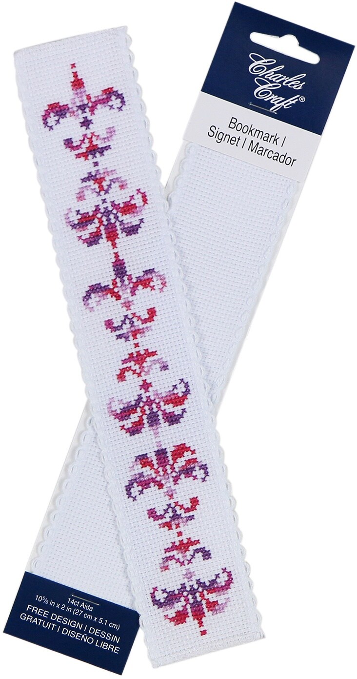 Charles Craft Bookmark 14 Count 9.75&#x22;X2&#x22;-White