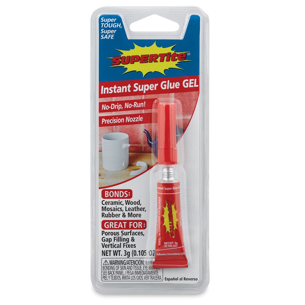 Supertite Instant Super Glue Gel, 3 g Tube