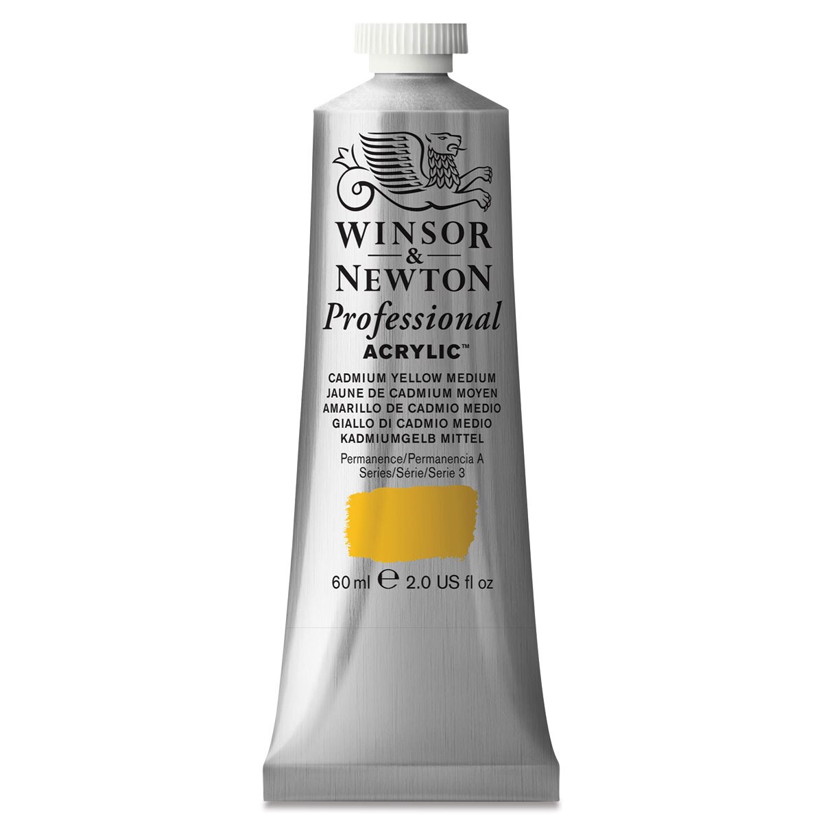 Winsor &#x26; Newton Professional Acrylics - Cadmium Yellow Medium, 60 ml tube