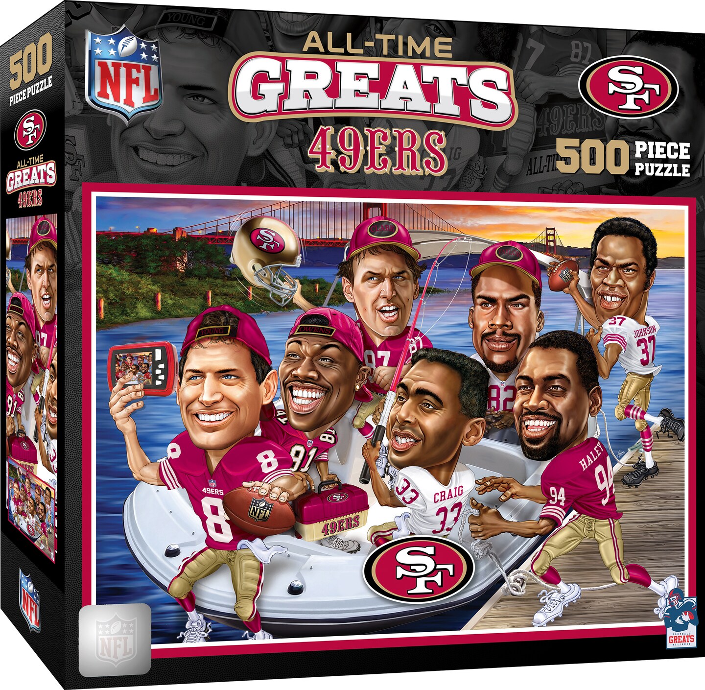 MasterPieces 500 Piece Sports Jigsaw Puzzle for Adults - NFL San Francisco 49ers All-Time Greats - 15x21"