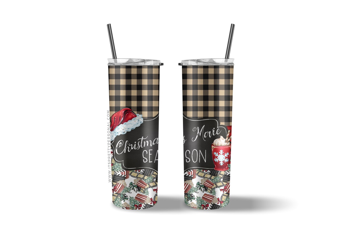 #470- 20oz- Christmas Movie Junkie- 9.4" x 8" Pattern Vinyl Wrap (IPP EXCLUSIVE!)