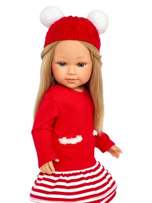 Winter Wonderland Doll Dress and Hat Set - Fits 18" Kennedy and Friends Dolls and other 18 inch dolls