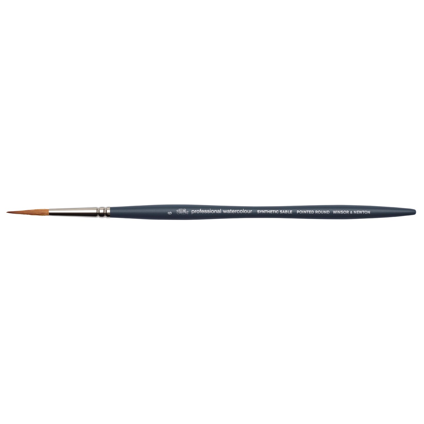 Winsor & Newton Professional Watercolor Synthetic Sable Brush, Pointed  Round, 6