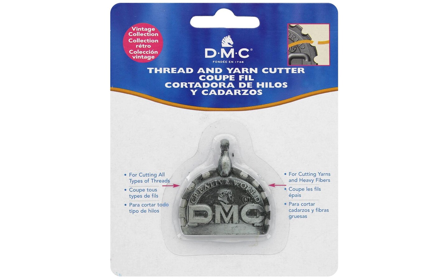 Old Thread Cutter DMC Vintage Thread & Yarn Cutter Pewter Finish, Model: PA-103343 | Michaels