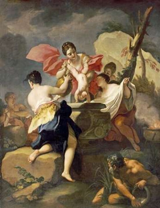 Thetis Dipping The Infant Achilles Into Water From The Styx Poster Print by  Antonio Balestra - Item # VARPDX264580