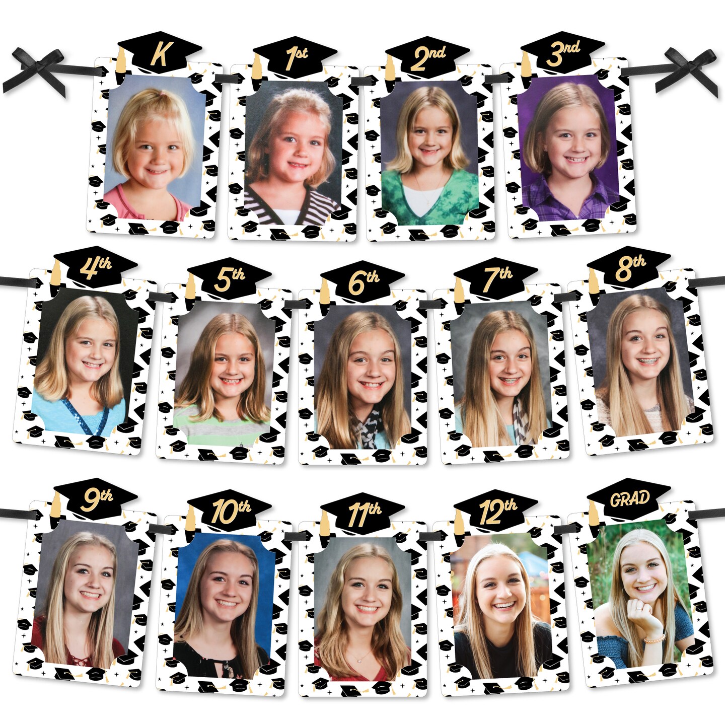 Big Dot of Happiness Goodbye High School, Hello College - DIY Graduation Party Decor - K-12 School Picture Display - Photo Banner