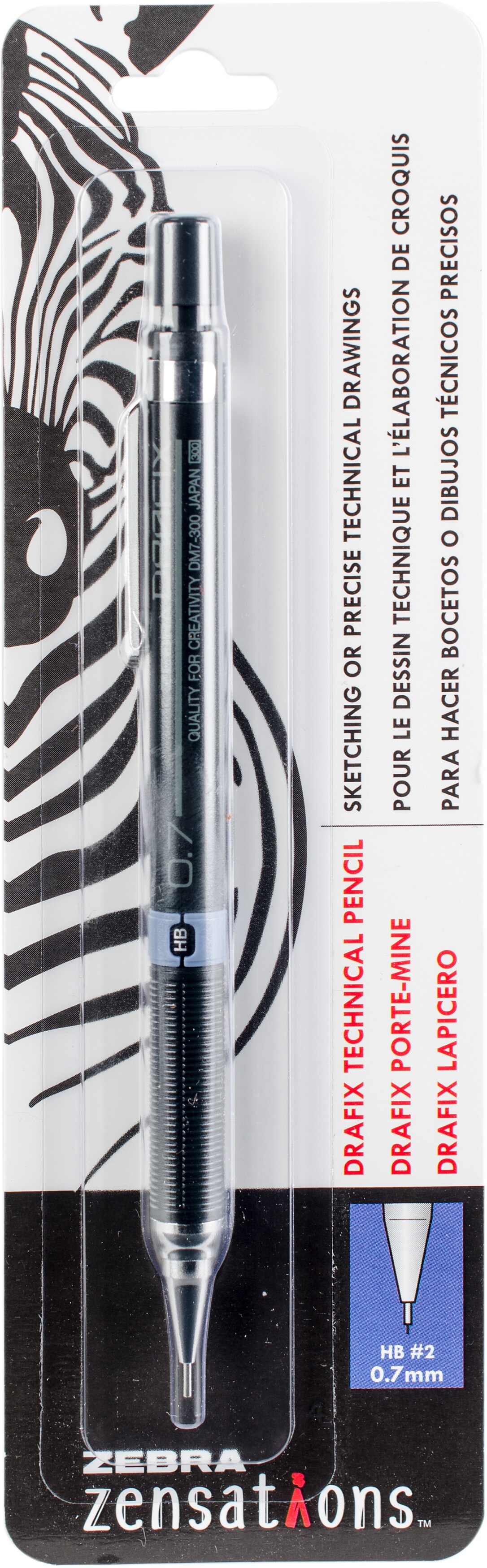 Zebra Zensations Drafix Technical Mechanical #2 Pencil-0.7mm