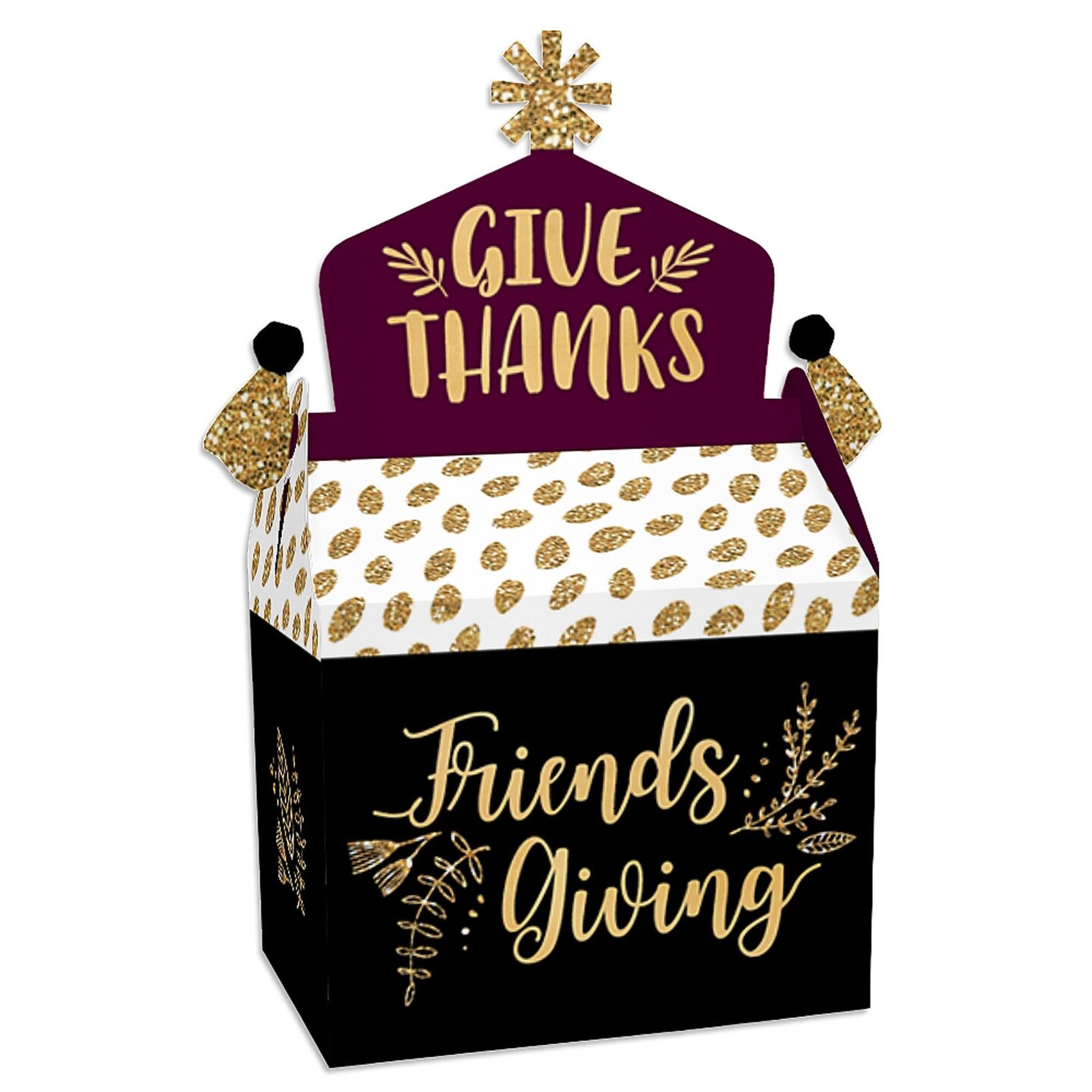 Fall Friends Thanksgiving - Friendsgiving Gift Favor Bags - Party Goodie  Boxes - Set of 12