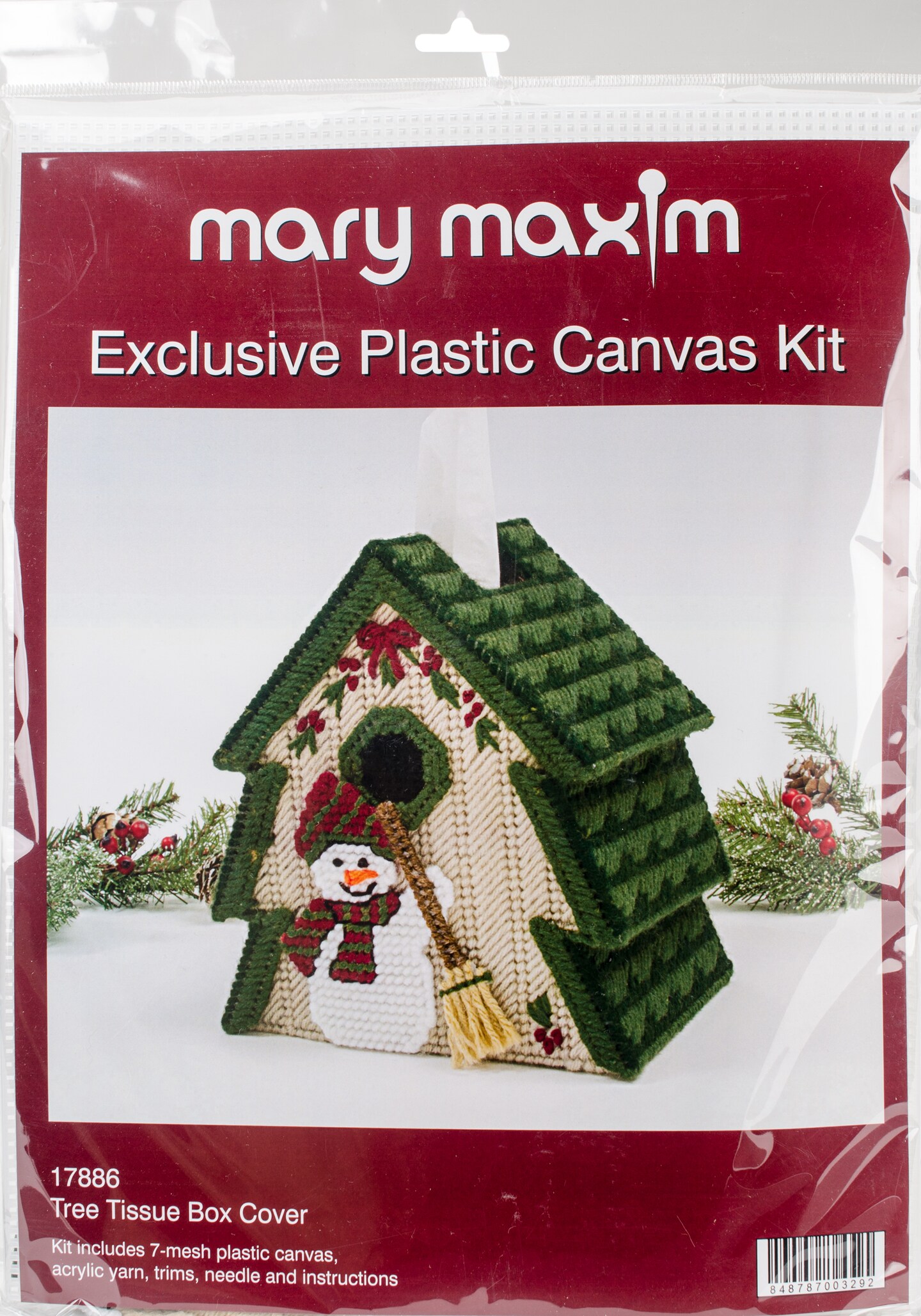 Mary Maxim Plastic Canvas Tissue Box Kit 5&#x22;-Tree