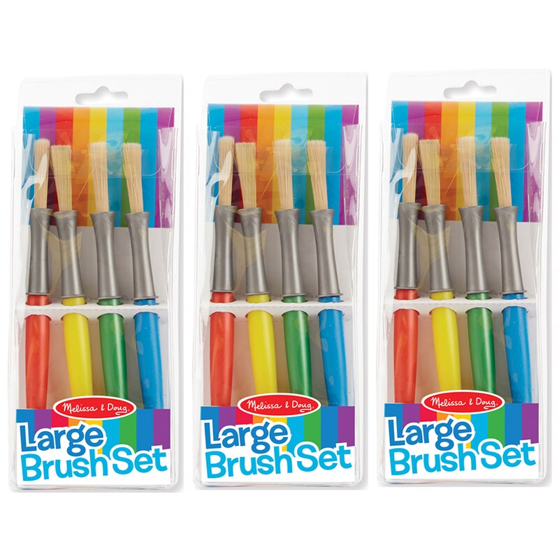 Large Paint Brushes, 4 Per Set, 3 Sets
