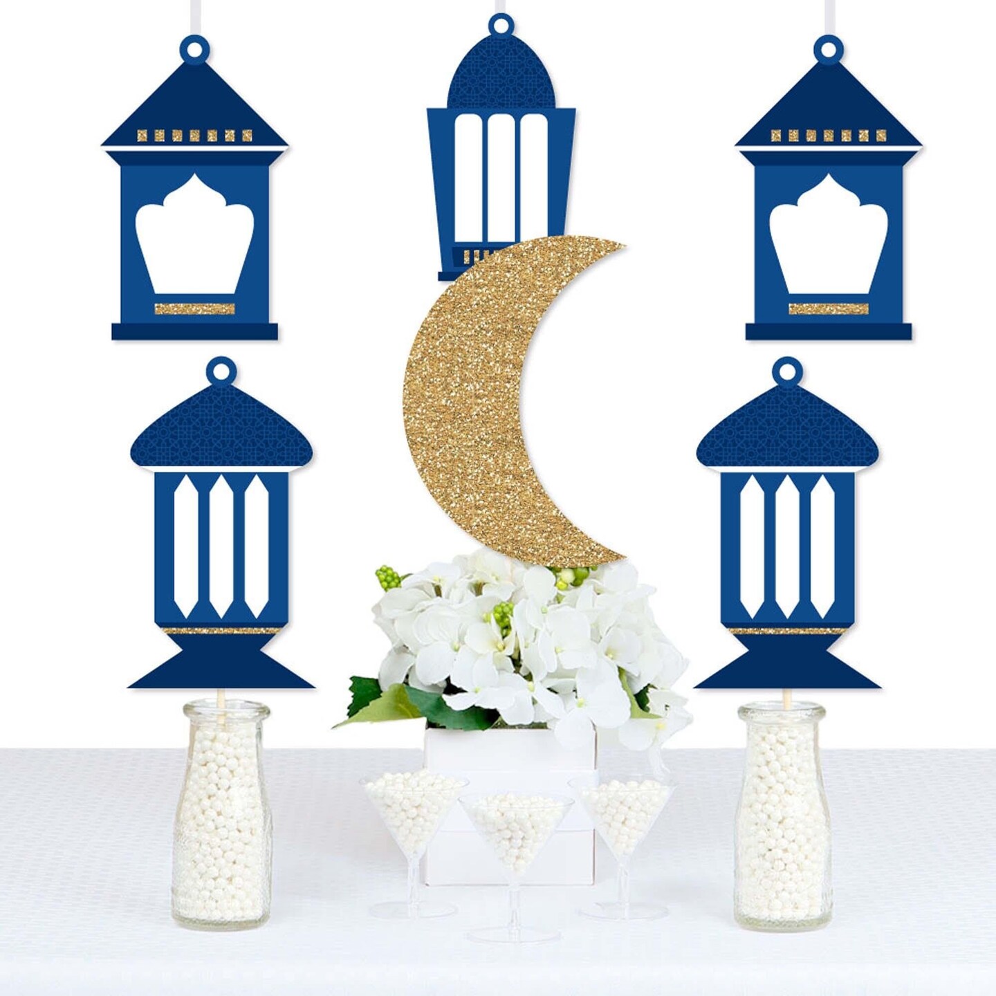 Big Dot of Happiness Ramadan - Lantern Decorations DIY Eid Mubarak Party Essentials - Set of 20