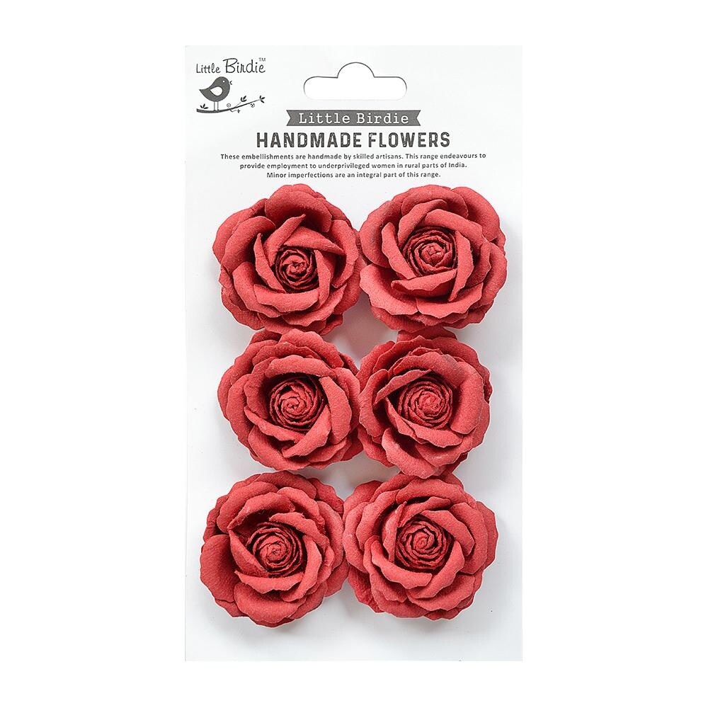 Little Birdie Ellis Paper Flowers 6/Pkg