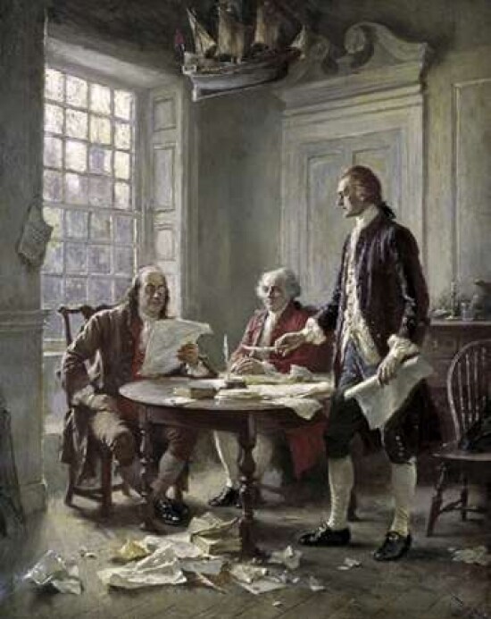 Drafting the Declaration of Independence Poster Print by  Jean Leon Gerome Ferris - Item # VARPDX277524