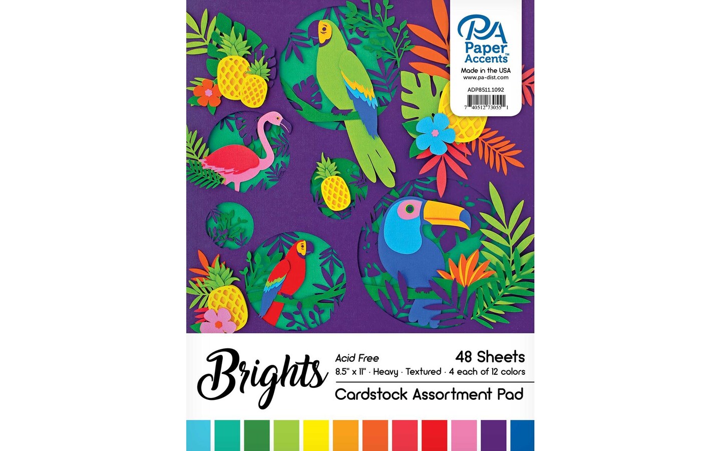 Cardstock Pad 8.5x11 48pc Bright Assortment Michaels