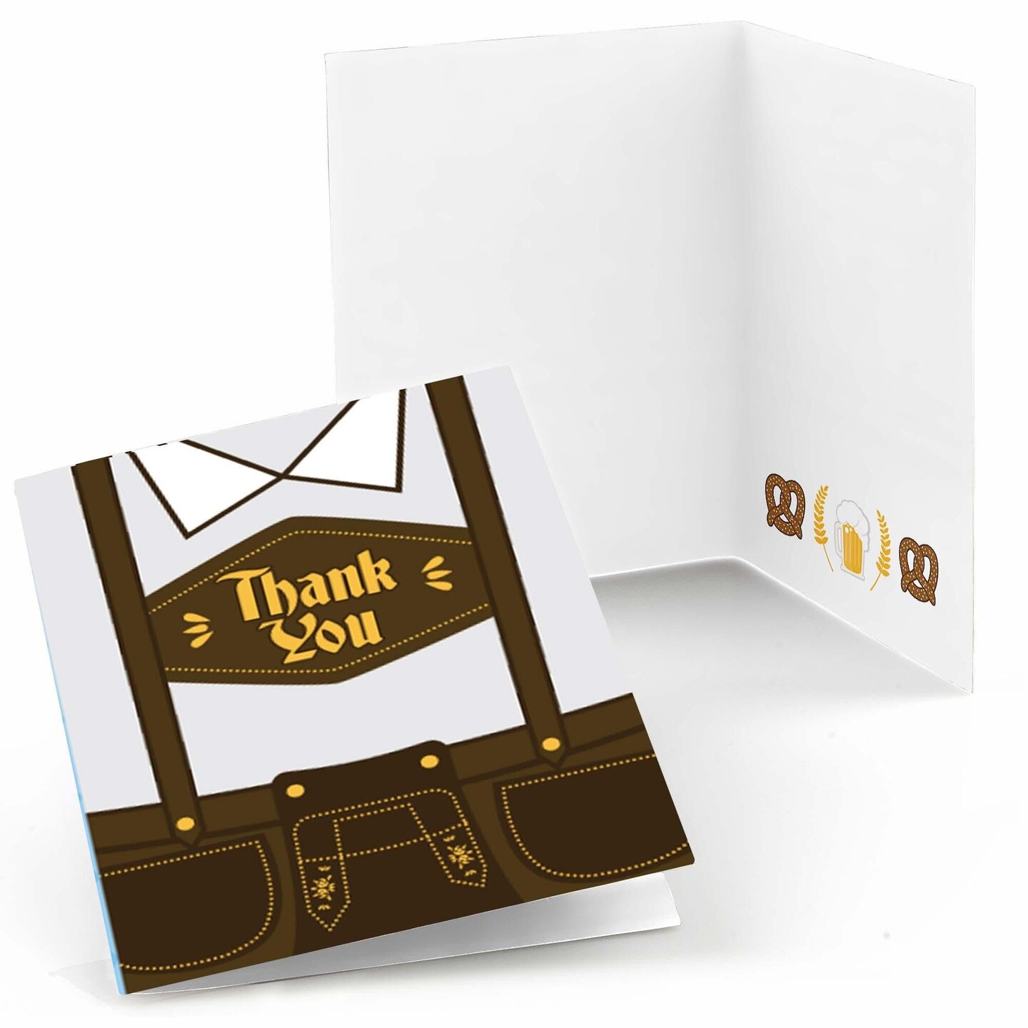 Big Dot of Happiness Oktoberfest - Beer Festival Thank You Cards (8 count)