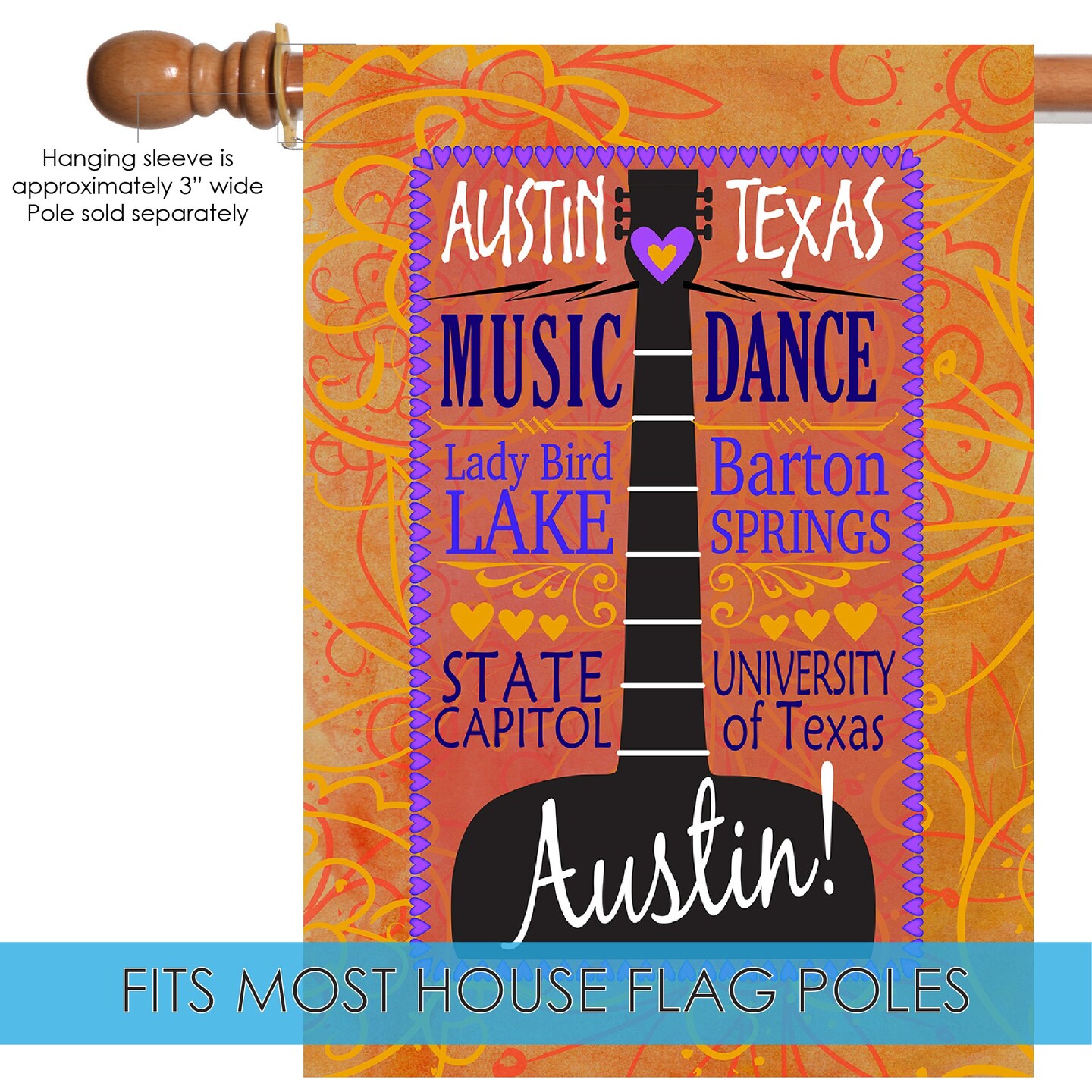Austin Texas! Decorative Austin Flag