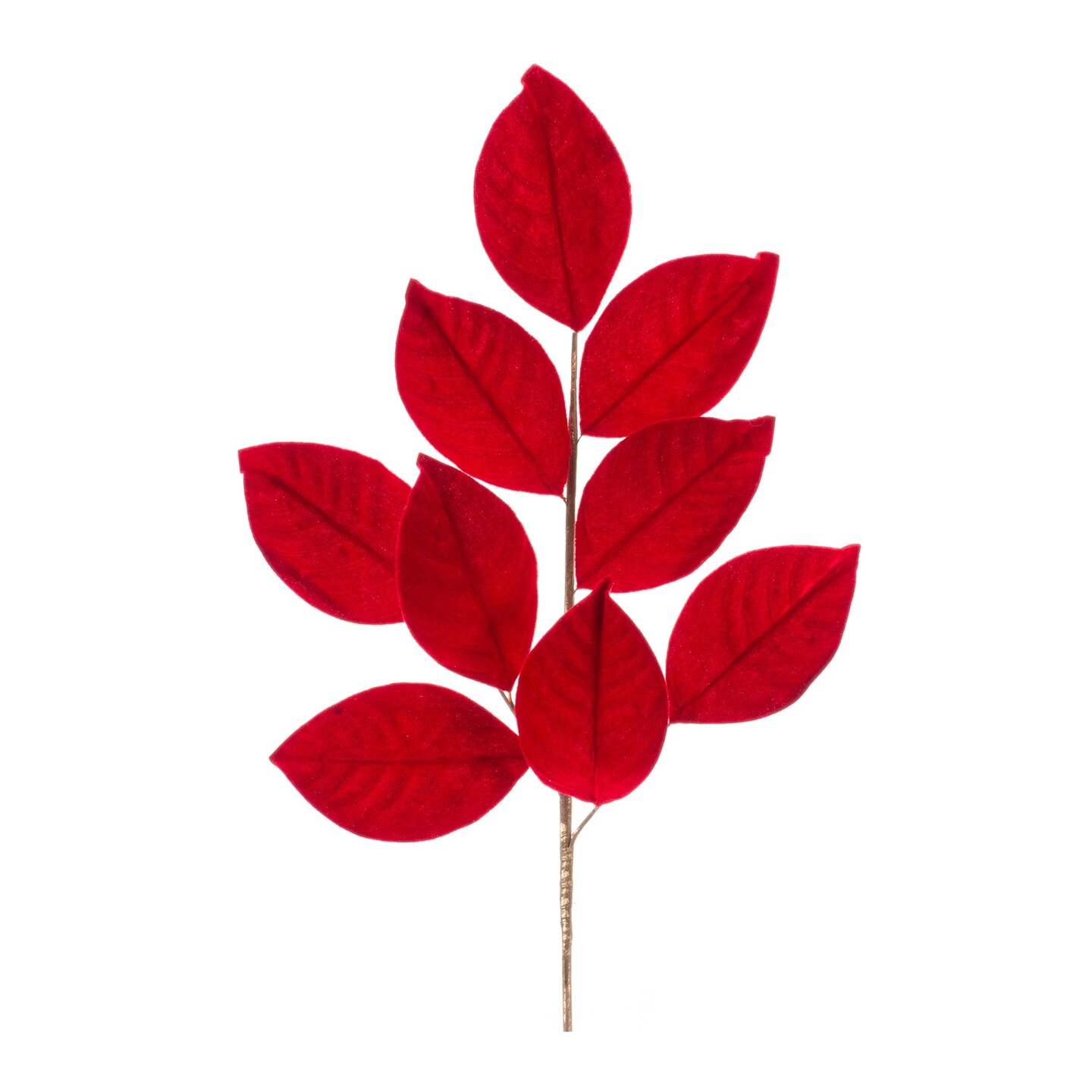 Melrose Set of 6 Red Magnolia Leaf Artificial Sprays 27.5&#x22;