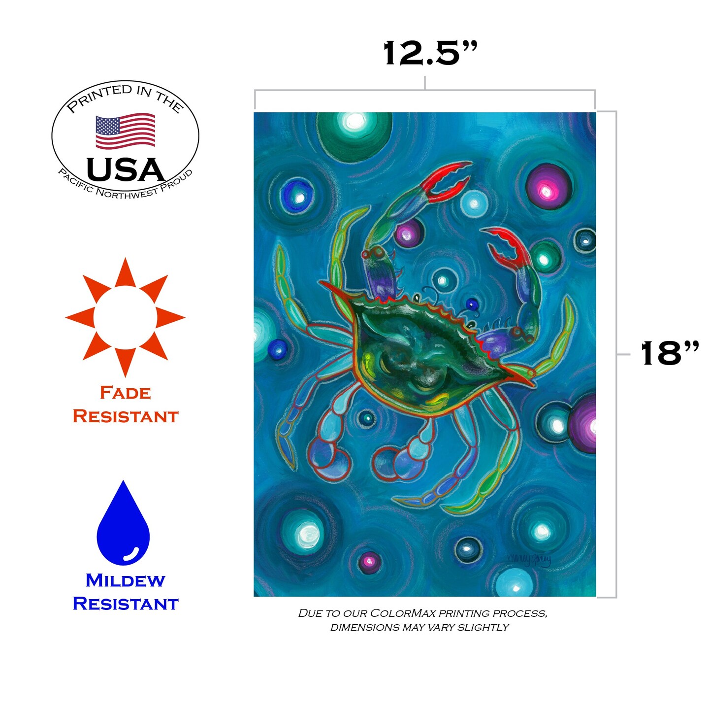 Bubble Crab Decorative Crab Flag