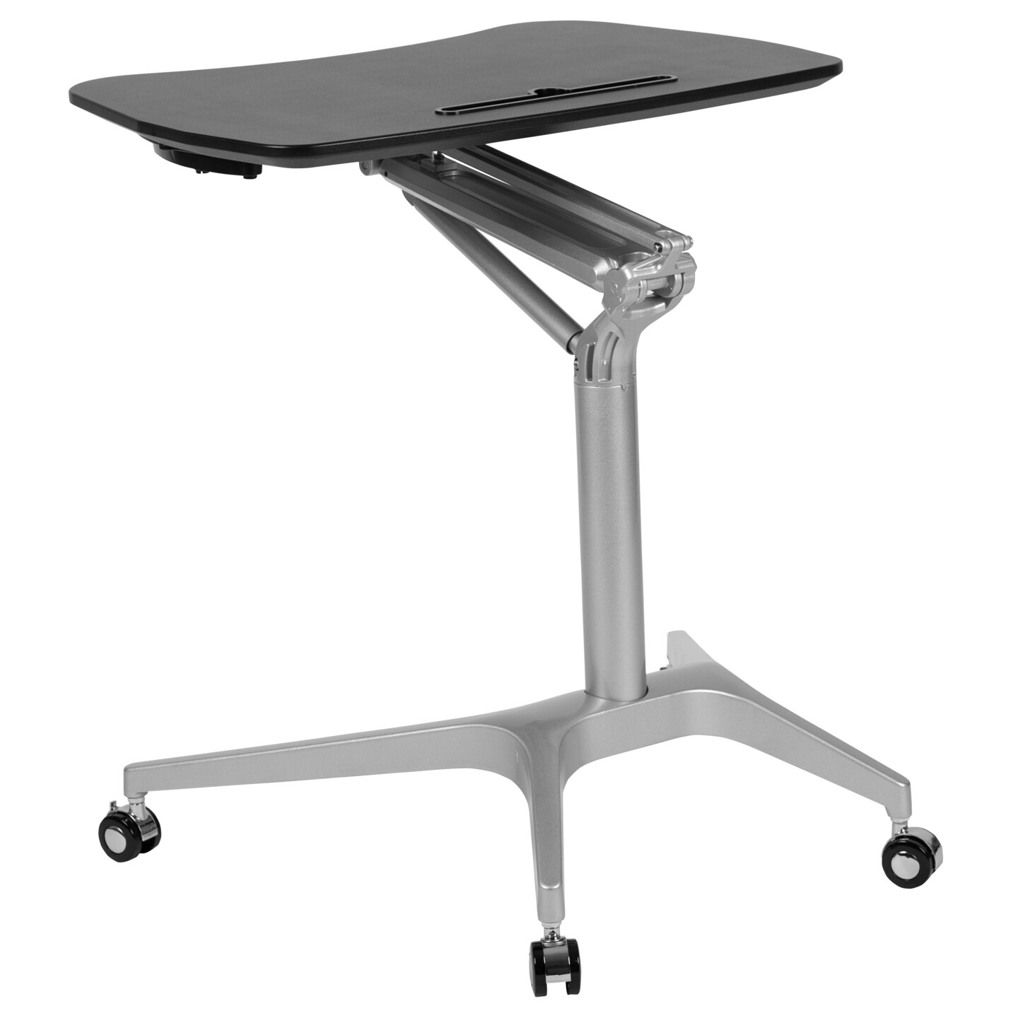 Emma and Oliver Mobile Sit-Down, Stand-Up Ergonomic Computer Desk - Standing Desk