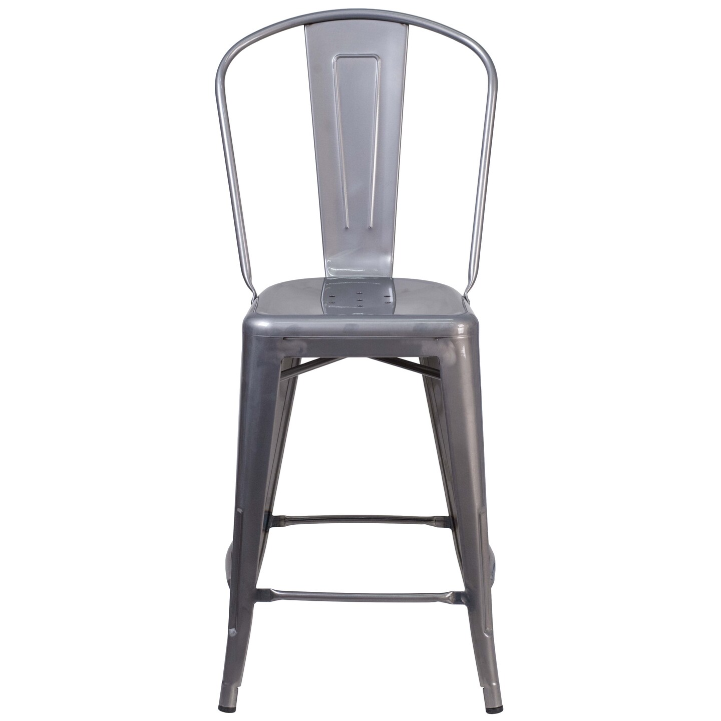 Merrick Lane Geralt Modern Stool with Powder Coated Metal Frame for Indoor Use